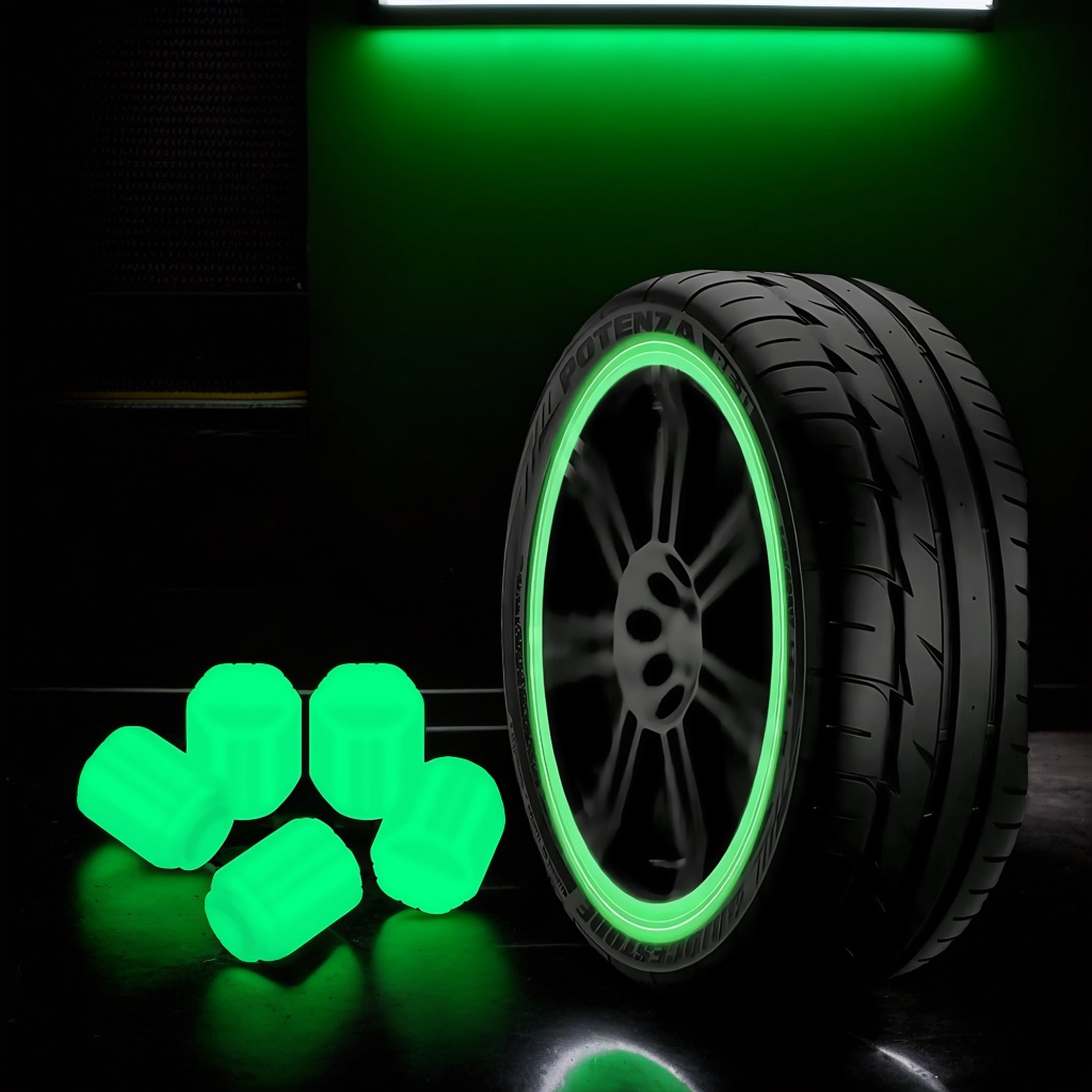Scooter Tire - 発光タイヤバルブキャップ：車、バイク、自転車、電動スクーター用の装飾品