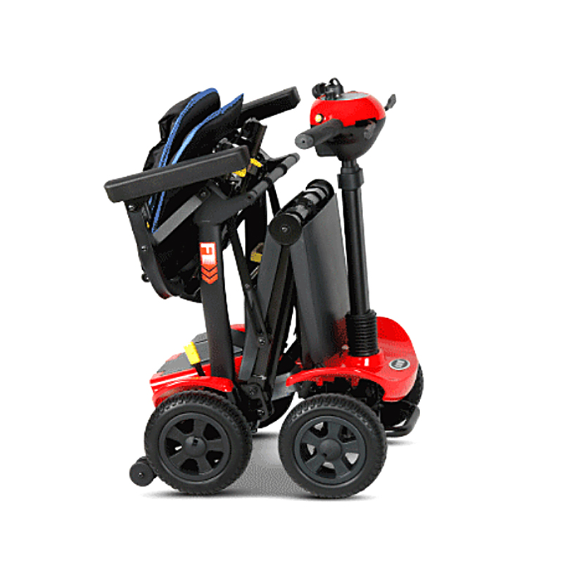 Folding Electric Scooter - 新製品 自動折りたたみ式 軽量 四輪 高齢者・障害者向け電動モビリティスクーター 機内持ち込み可能