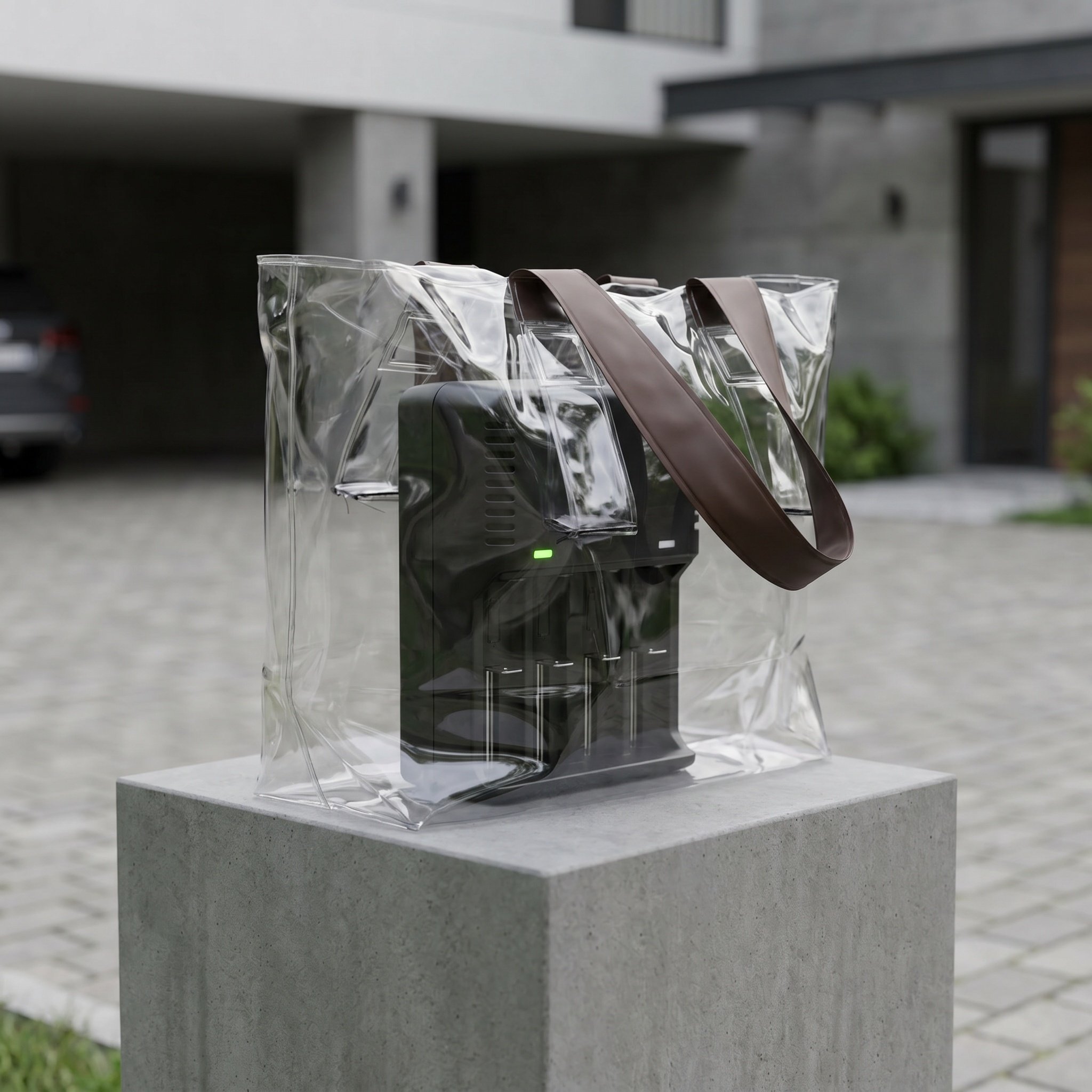 Electric Scooter Charger - PVC製透明防水電動自転車充電器カバー、雨よけ収納ポーチ、吊り下げストラップ付き、電動自転車・スクーター用充電器保護カバー