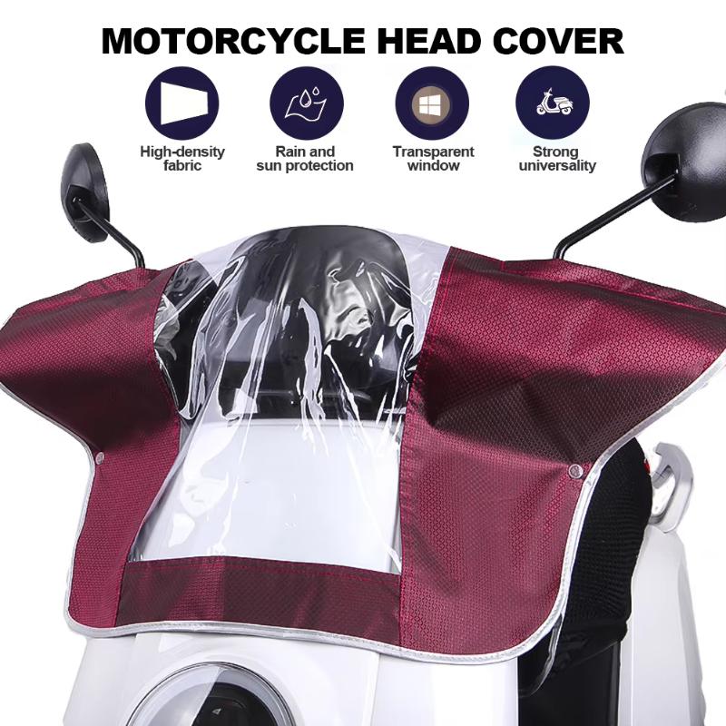 Electric Scooter Rain Cover - 電動スクーターダッシュボードレインカバー透明窓ジッパー防水防塵 E バイク用毎日の通勤乗車