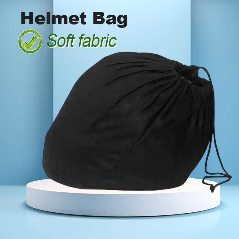 Scooter Helmet Set - ソフトヘルメットバッグ、ぬいぐるみのような巾着ポケット、バイク、スクーター、モペット、自転車用、フルヘルメット、ハーフヘルメット、ヘルメット蓋保護バッグ