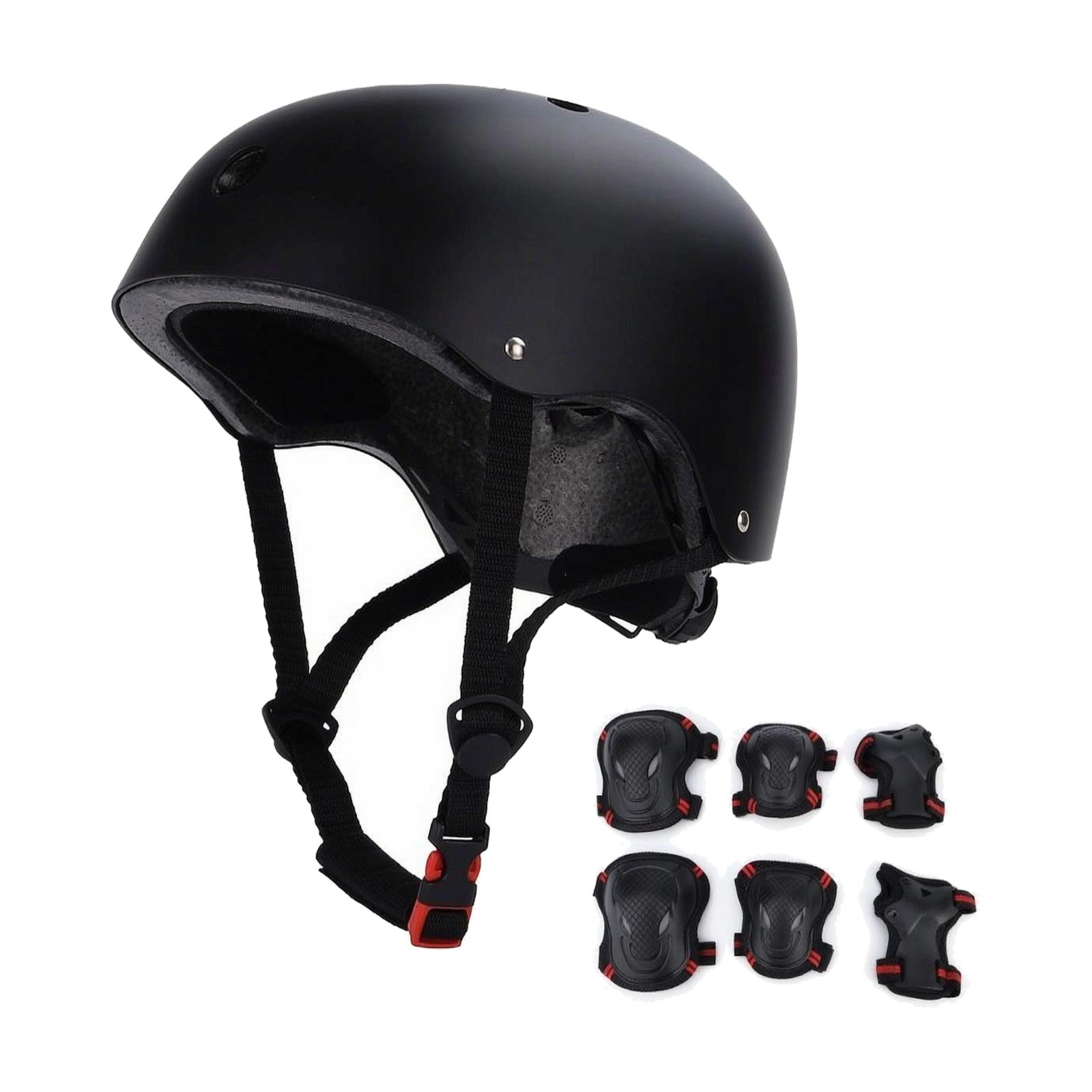 ABS製ハードシェルスケートヘルメット。膝パッド、肘パッド、 - Scooter Helmet Set のレビューと価格