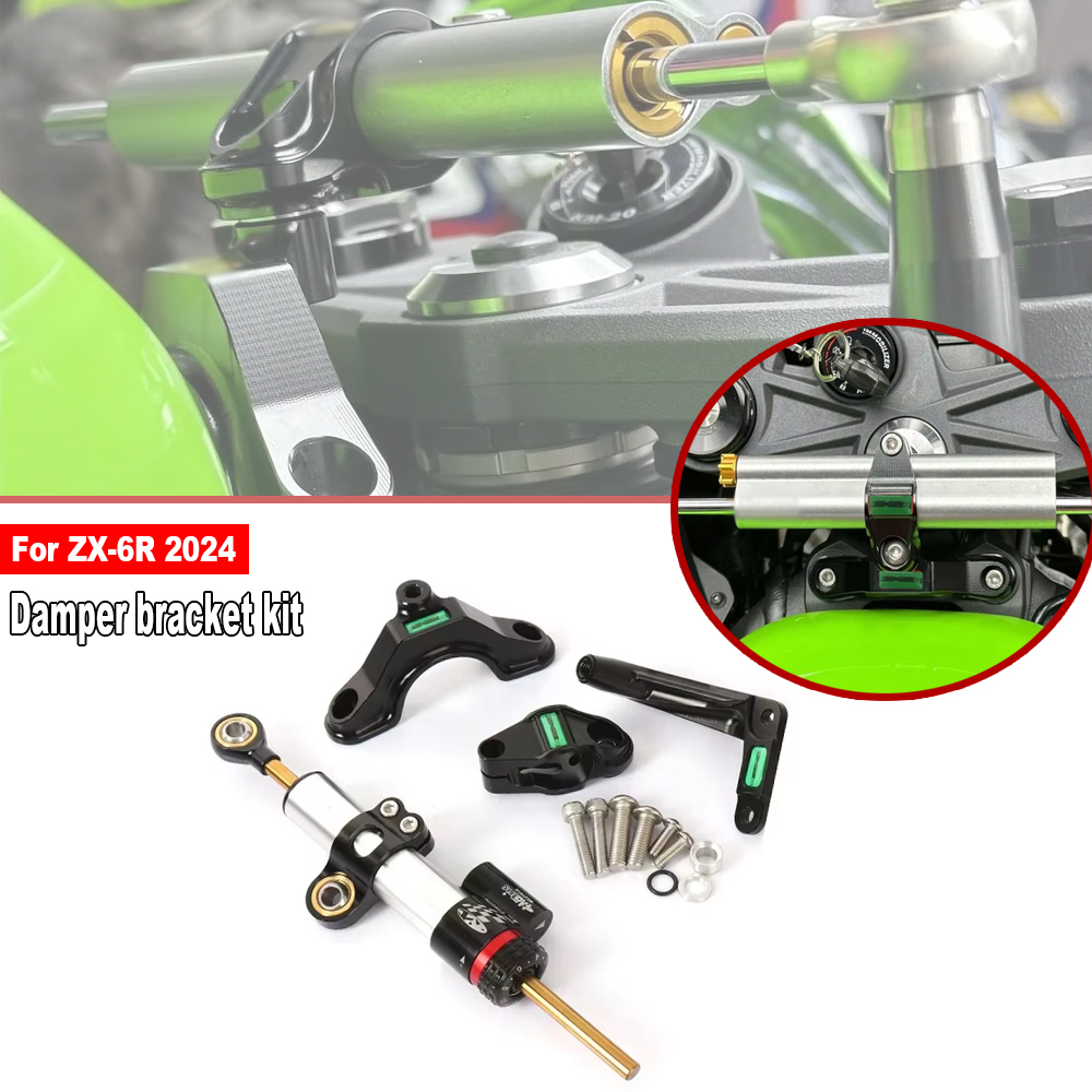 カワサキニンジャ ZX 6R ZX-6R ZX6R 2024 - Steering Damper Stabilizer Kit Cnc のレビューと価格