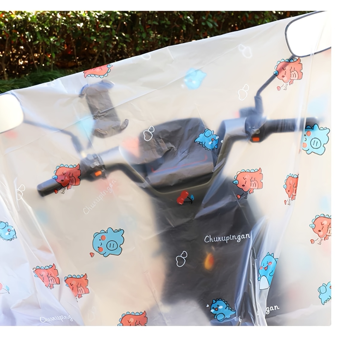 汎用バイクカバー、電動スクーターカバー、自転車カバー；恐竜柄 - Electric Scooter Rain Cover のレビューと価格